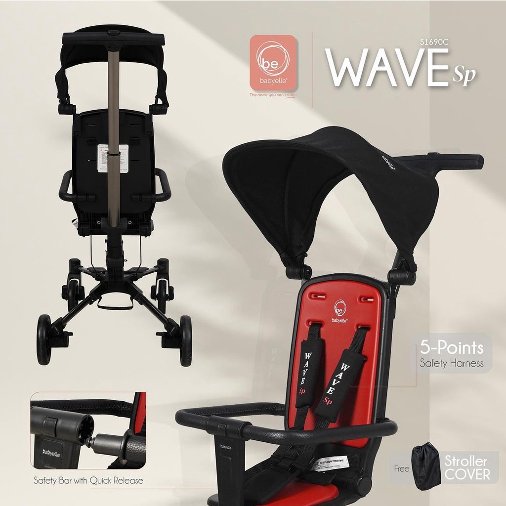 Stroller BabyElle Wave SP 1690  Kereta Dorong Bayi Baby Elle Cabin Size