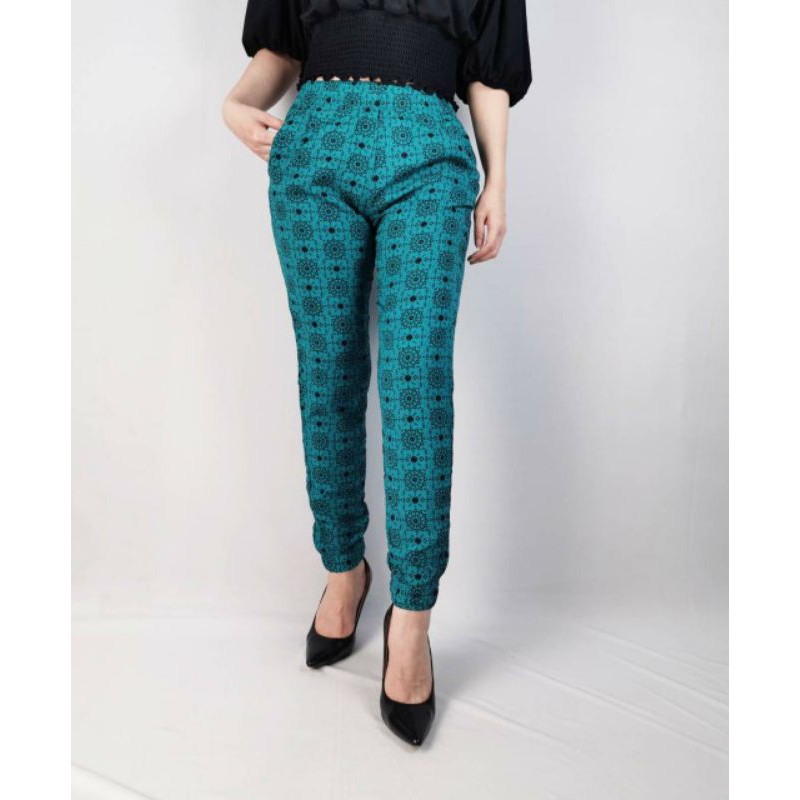 S oliver Aquamarine ethnic print jogger pants