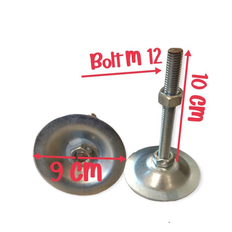1set kaki adjuster conveyor M12 / adjuster foot table M12