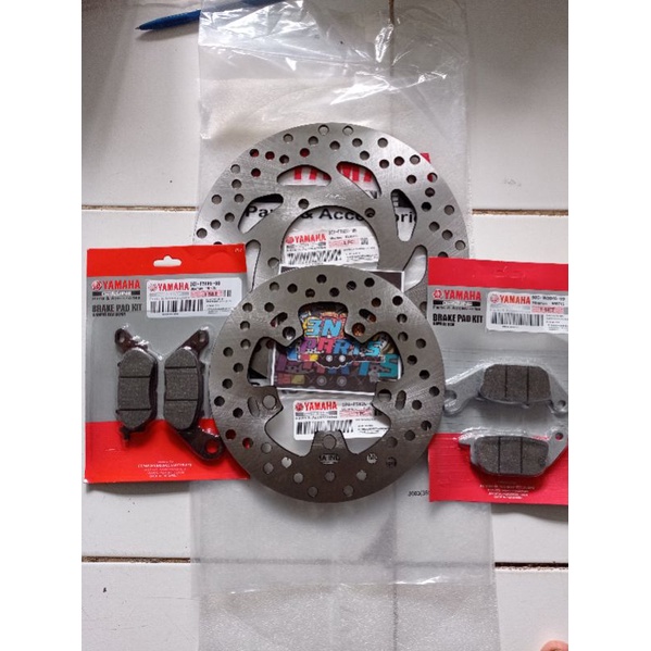 PIRINGAN CAKRAM DEPAN BELAKANG+KAMPAS REM DEPAN BELAKANG YAMAHA VIXION NEW NVL ADVANCE