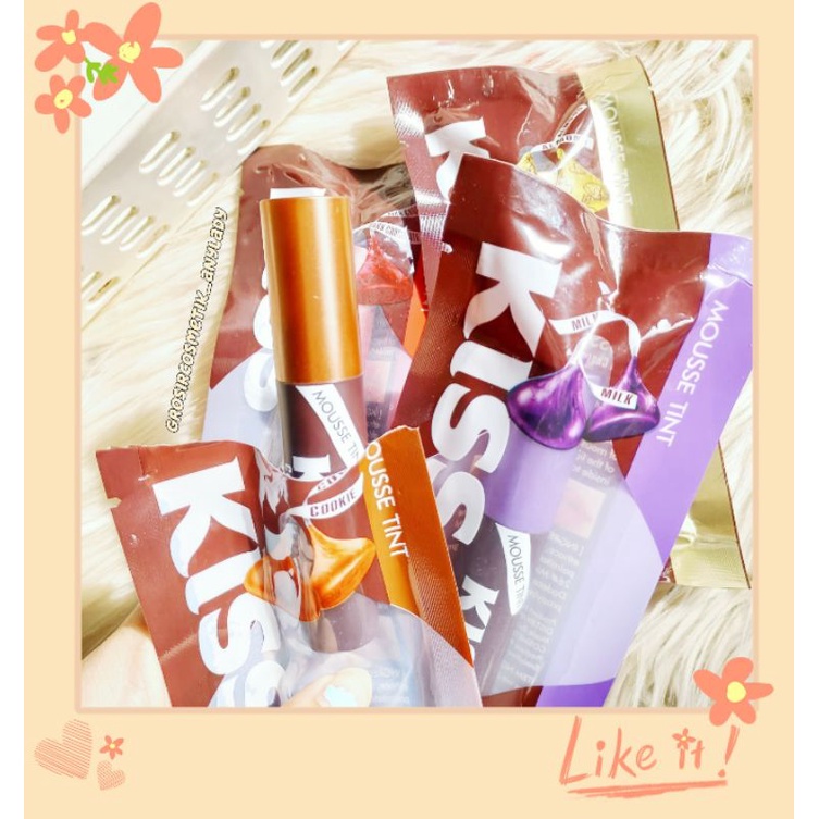 LIP GLOSS KISS BEAUTY COOKIE CHOCOLATE SILKY&VELVET/LIPGLOSS MATTE VELVET MOUSSE TINT PER PCS 71029