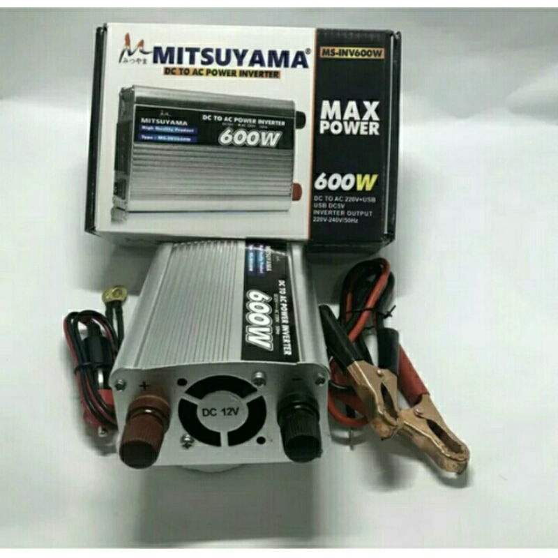 Cod Power Inverter Mitsuyama MS600 Watt Dc to Ac bisa bayar ditempat