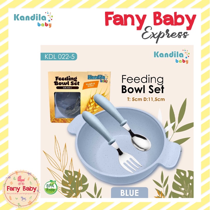 KANDILA BABY CUTLERY SET (BOWL + STAINLESS SPOON &amp; FORK) / KDL022-5