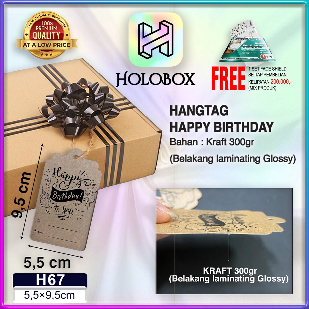 

Hangtag|Hangtag Kraft|Hangtag Happy Birthday|Hangtag Ulang Tahun H67