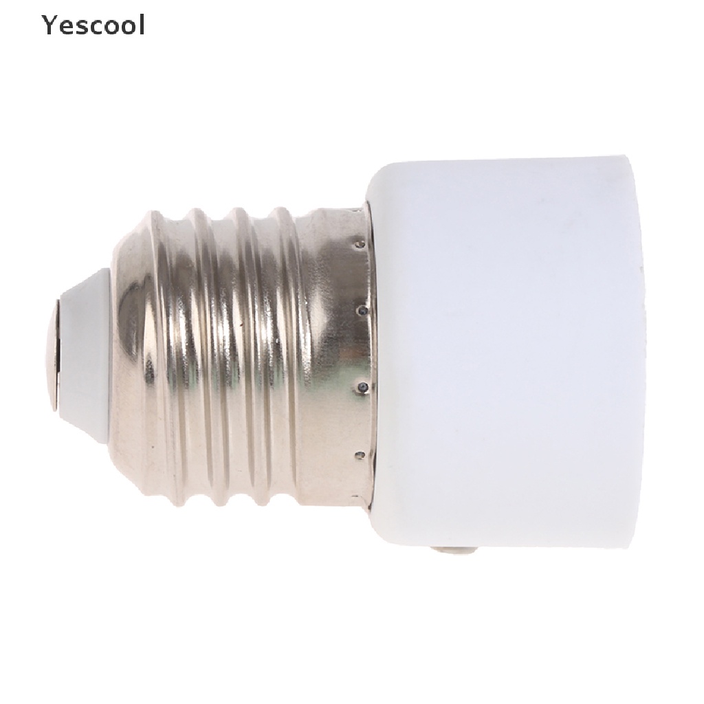 Yescool Adaptor Fitting Bohlam Lampu E27 220V Bahan ABS Warna Putih