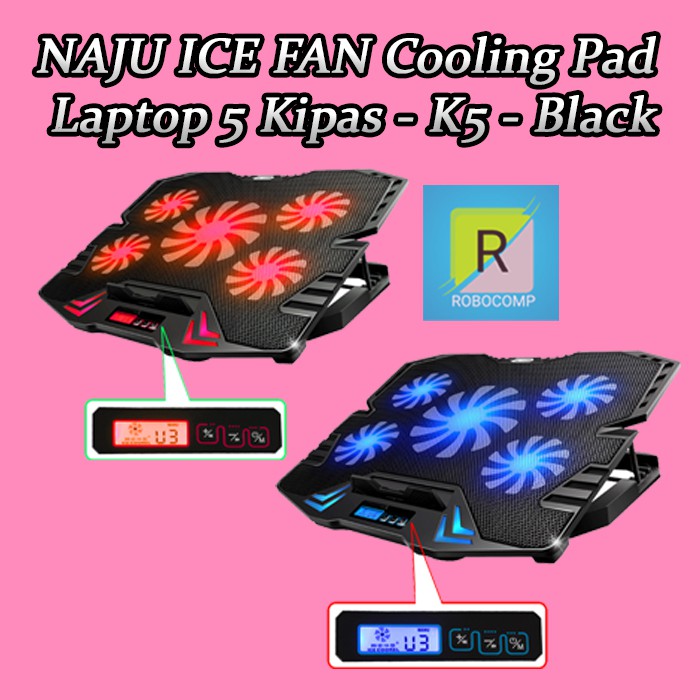 Cooling Pad Laptop 5 Kipas TAFFWARE ICE FAN - K5