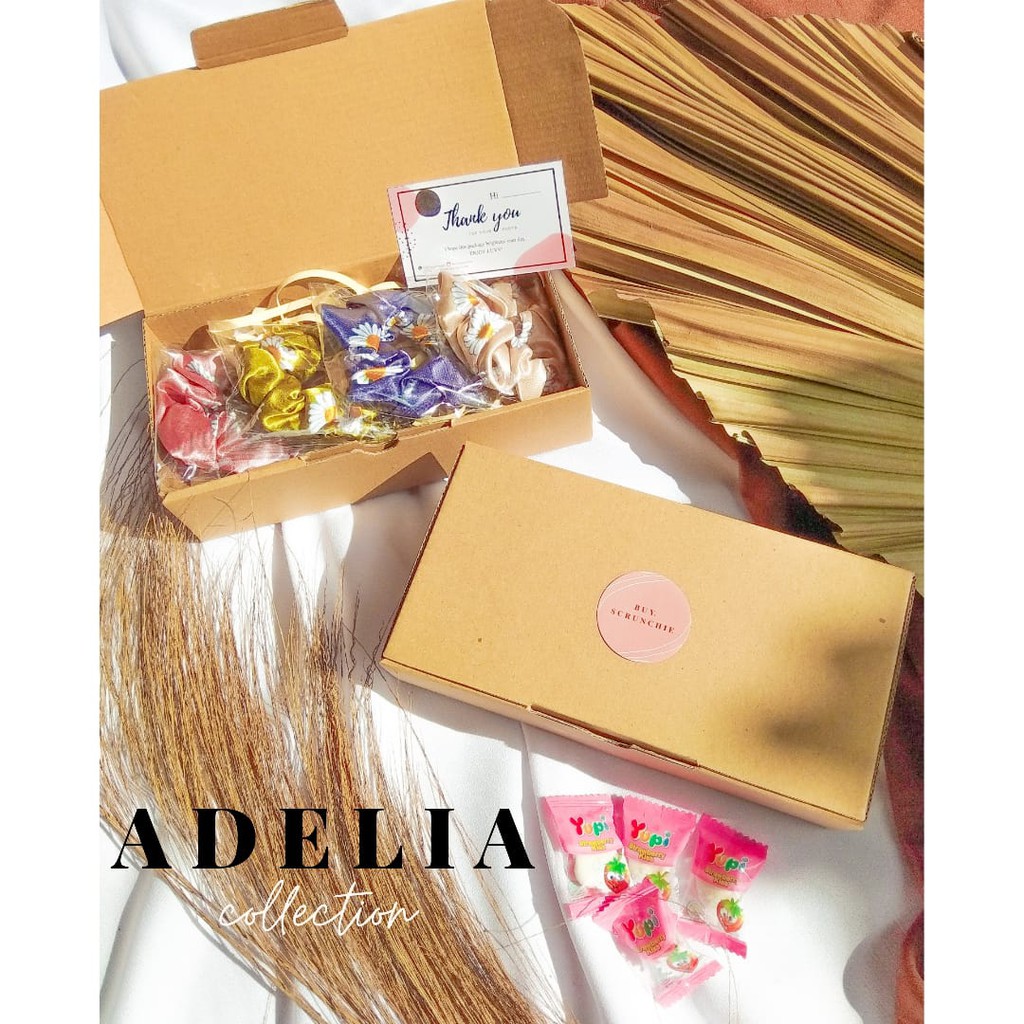 

Scrunchie // ADELIA COLLECTION // Birthday Package Gift // Semi Satin