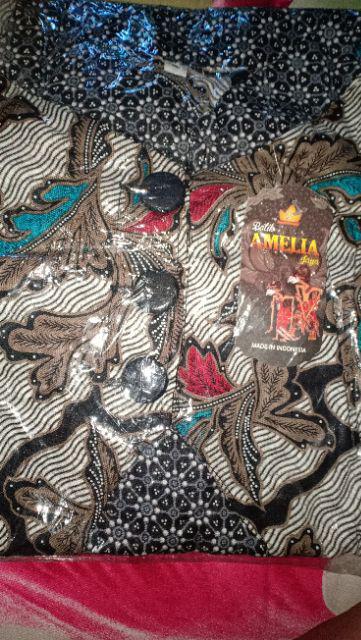 Batik Wanita Jumbo Blus Davina Lawasan Daun #2 Katun Modern Cewek Premium Motif High Quality