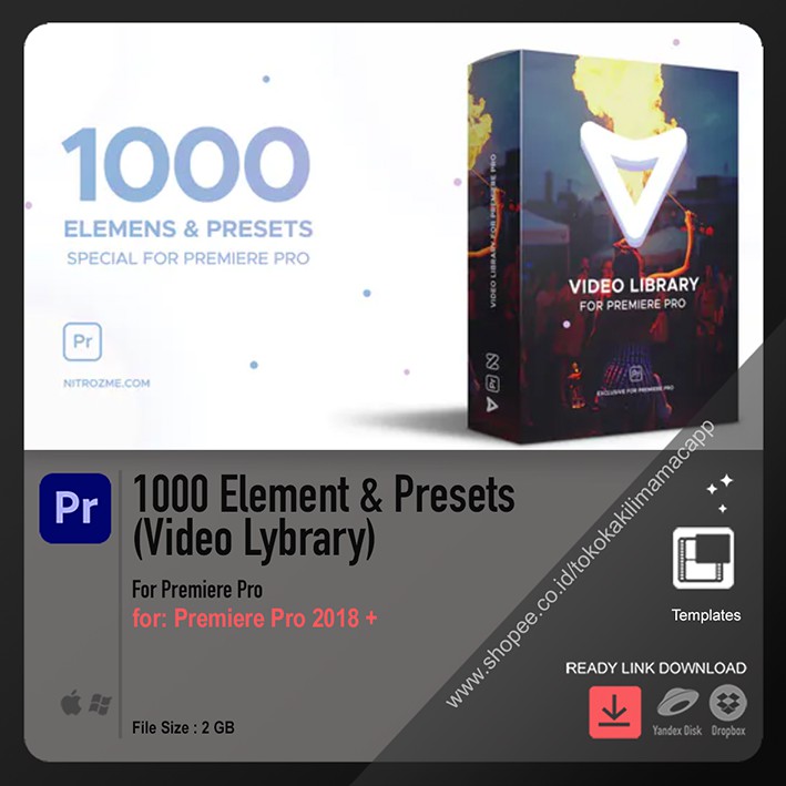 1000 + Element & Presets for Premiere Pro | Shopee Indonesia