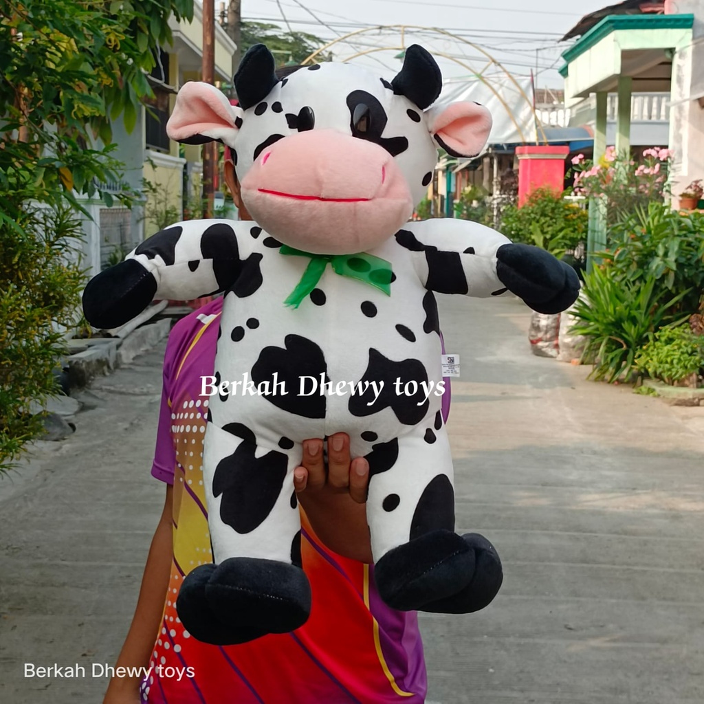 Boneka Sapi Standing Tinggi 50cm dan Tinggi 30cm Berlabel SNI