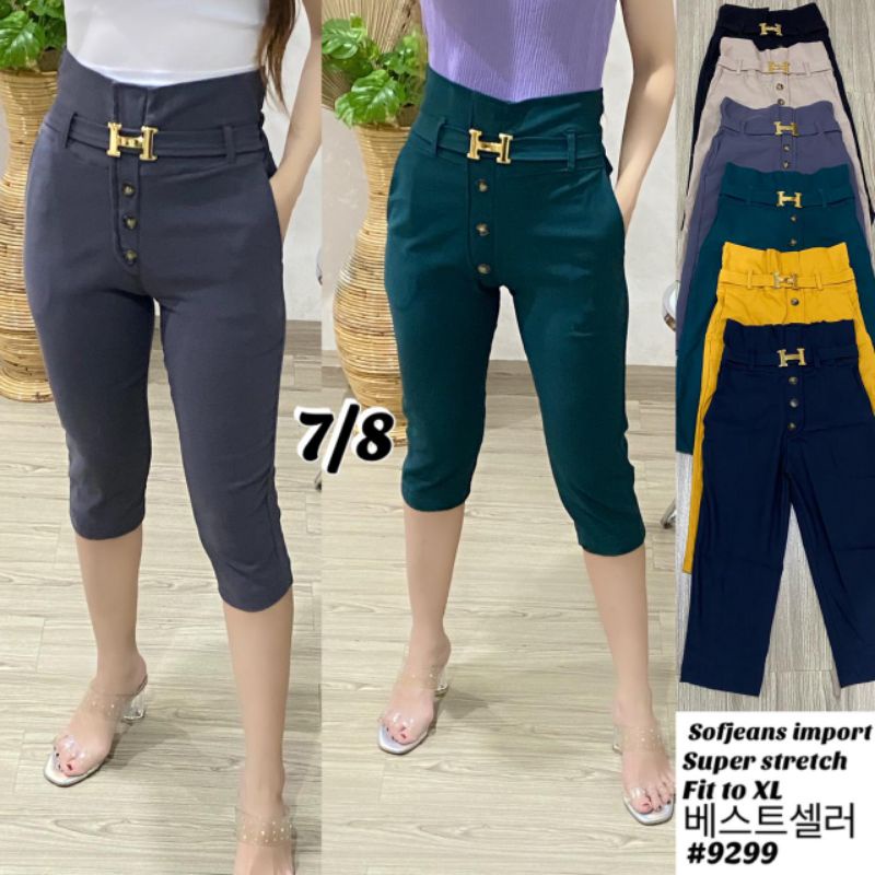 Celana Wanita 7/8 SoftJeans Stretch Import 9299