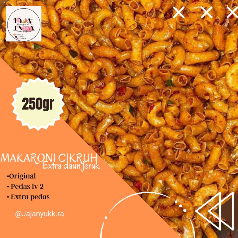 

Makaroni cikruh extra daun jeruk 1/4kg | Makaroni bantetPEDAS Jajanyukk.ra
