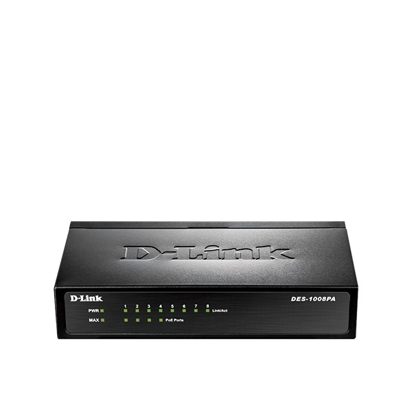 D-LINK DES-1008PA 8-Port Desktop Switch with 4 PoE Ports