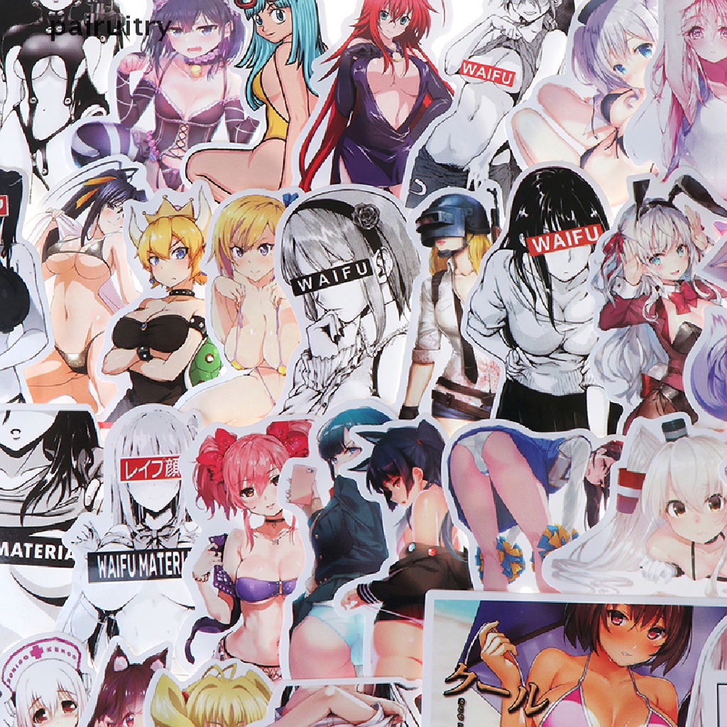 Prt 100Pcs Stiker Motif Anime Wanita Sexy Untuk Dekorasi Scrapbookkoperlaptopgitar DIY PRT