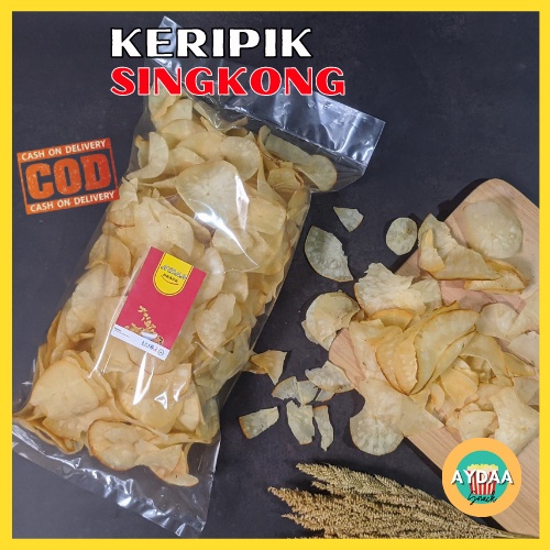 Jual Keripik Kripik Singkong Ori Gurih Asin 250 Gram Cemilan Snack