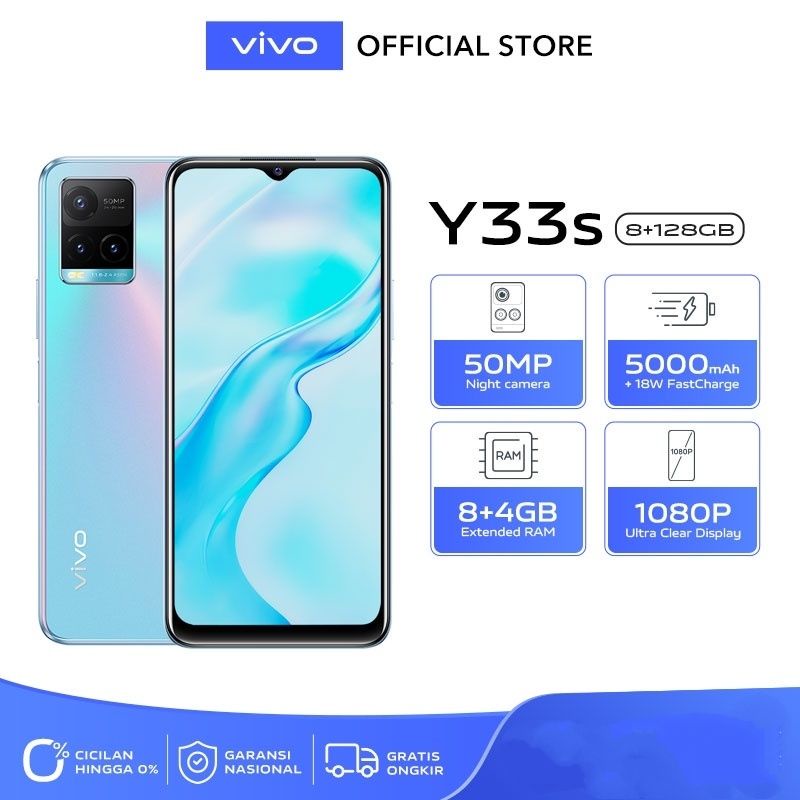 HP VIVO Y33s (VIVO Y53S)RAM 8/128GB,VIVO Y51A RAM 8/128GB , 5000MAH, GARANSI RESMI 1 TAHUN-4