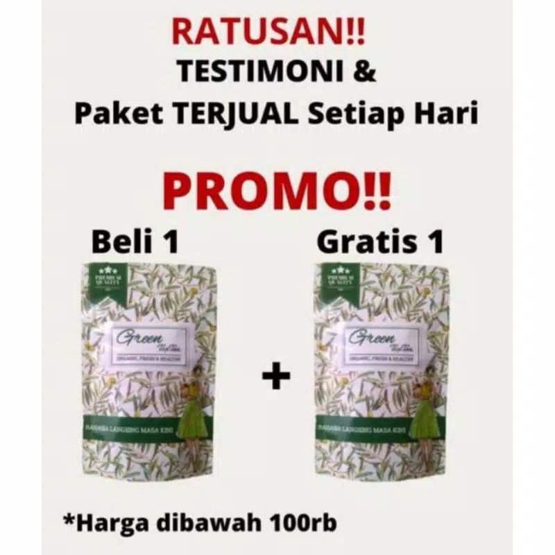 TURUN 5 - 20KG / BULAN GREEN TOX TEA PELANGSING BADAN