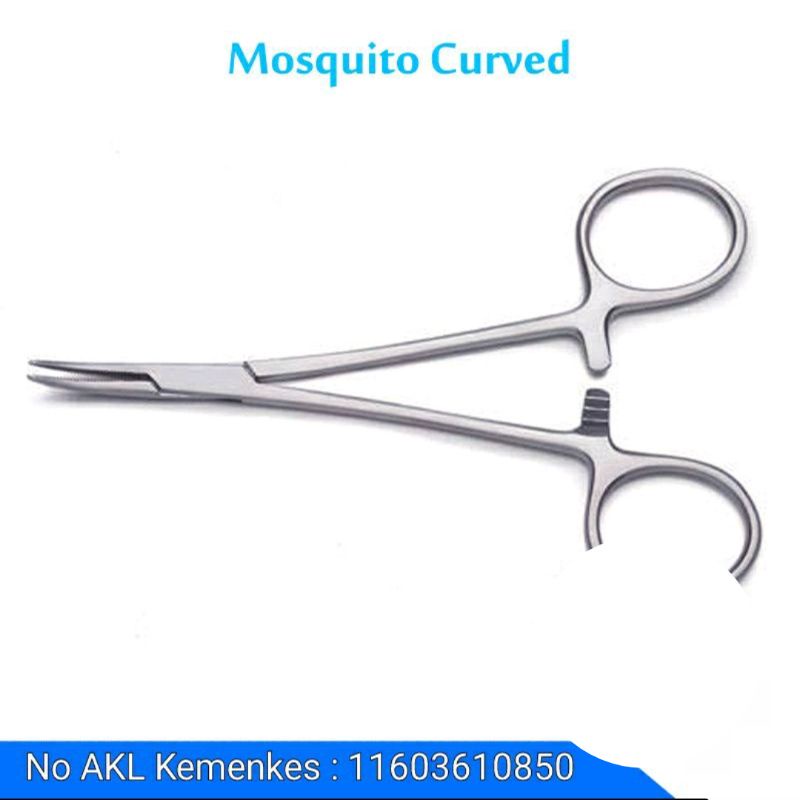Halstead Mosquito Forcep Curved 12.5 cm Klem Mosquito Bengkok Klem Arteri