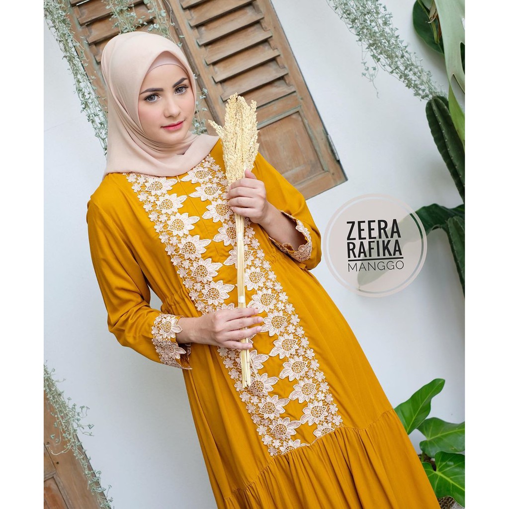 GAMIS HIJAB - ZEERA ZEERA RAFIKA  - ORI BY ZEERA - GAMIS REALPICTURE - DASTER ARAB LENGAN PANJANG