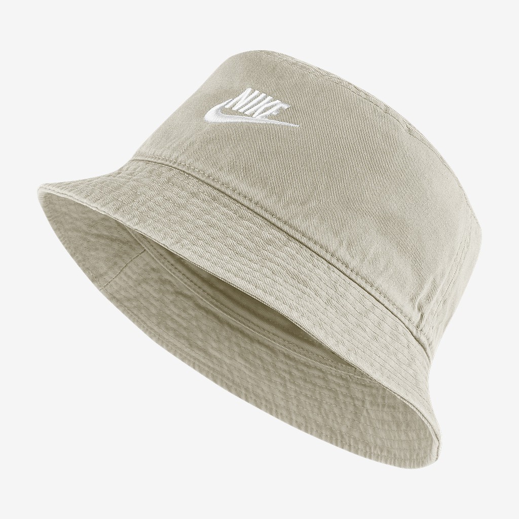 Nike NSW Bucket Futura Wash DC3967-072 Light Bone Topi Original 100%