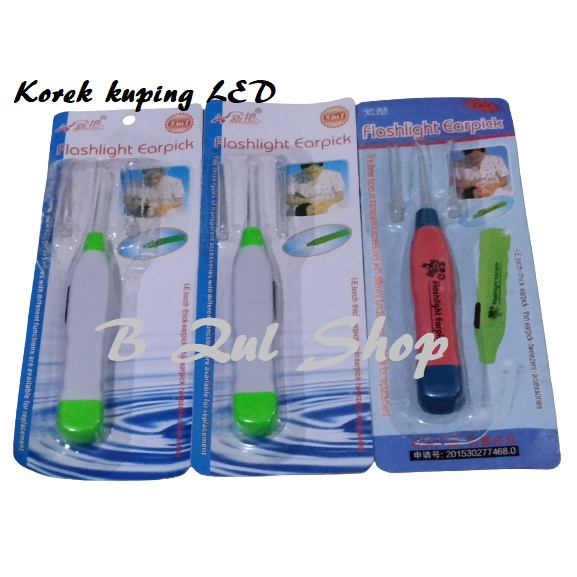 Korek kuping LED/ Pembersih Kuping LED / LED Earpick Karakter / Non Karakter