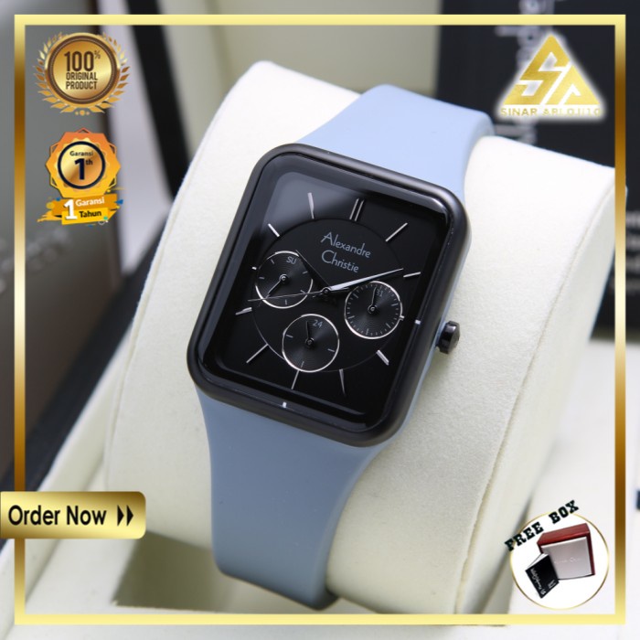 JAM TANGAN ALEXANDER CHRISTIE ALEXANDRE CHRISTIE WANITA CEWEK ORIGINAL ORI BRANDED BLACK DARK GREY A