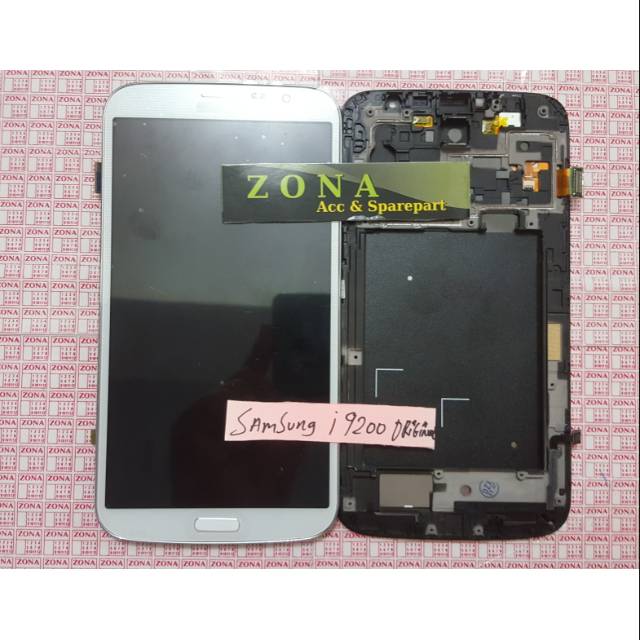 LCD+TOUCHSCREEN+FRAME SAMSUNG MEGA 6,3 I9200 FULLSET ORIGINAL BLACK AND WHITE