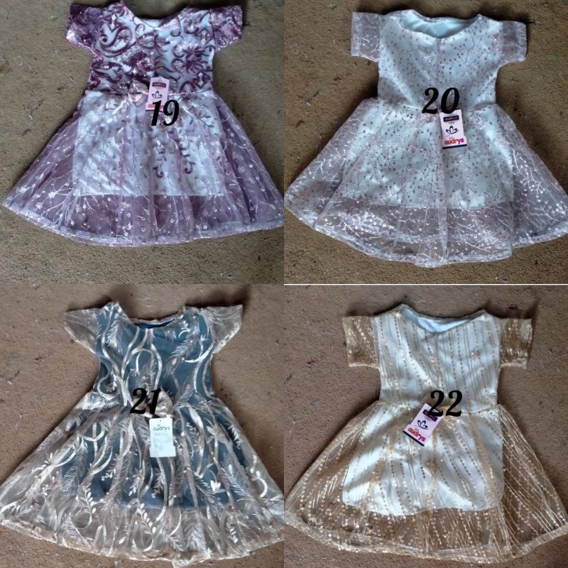 dress brokat anak cewek baby usia 1-4 tahun