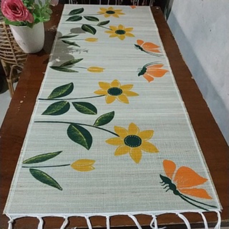 TAPLAK MEJA / TABLE RUNNER Anyaman shubby / karpet mini