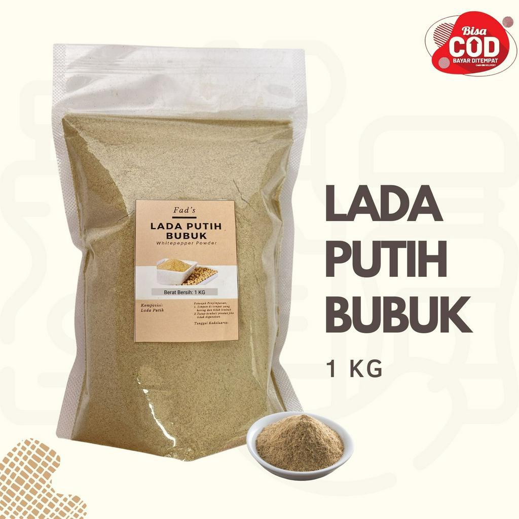 Fad's Bumbu Dapur Bubuk Lada Hitam Bubuk 1 Kg - Lada Putih Bubuk 1 Kg - Lada Hitam Biji 1 Kg - Lada Putih Biji 1 Kg