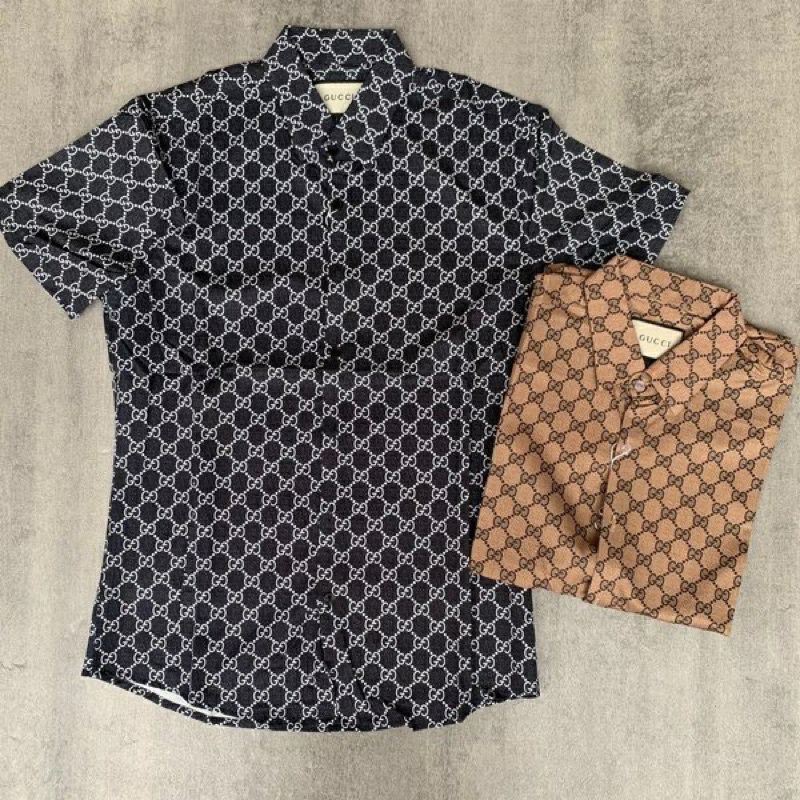 KEMEJA FLANEL GUCCI PAKAIAN PRIA WANITA MURAH BAJU KEMEJA UNISAX GUCCI AUTHENTIC MIRROR IMPORT