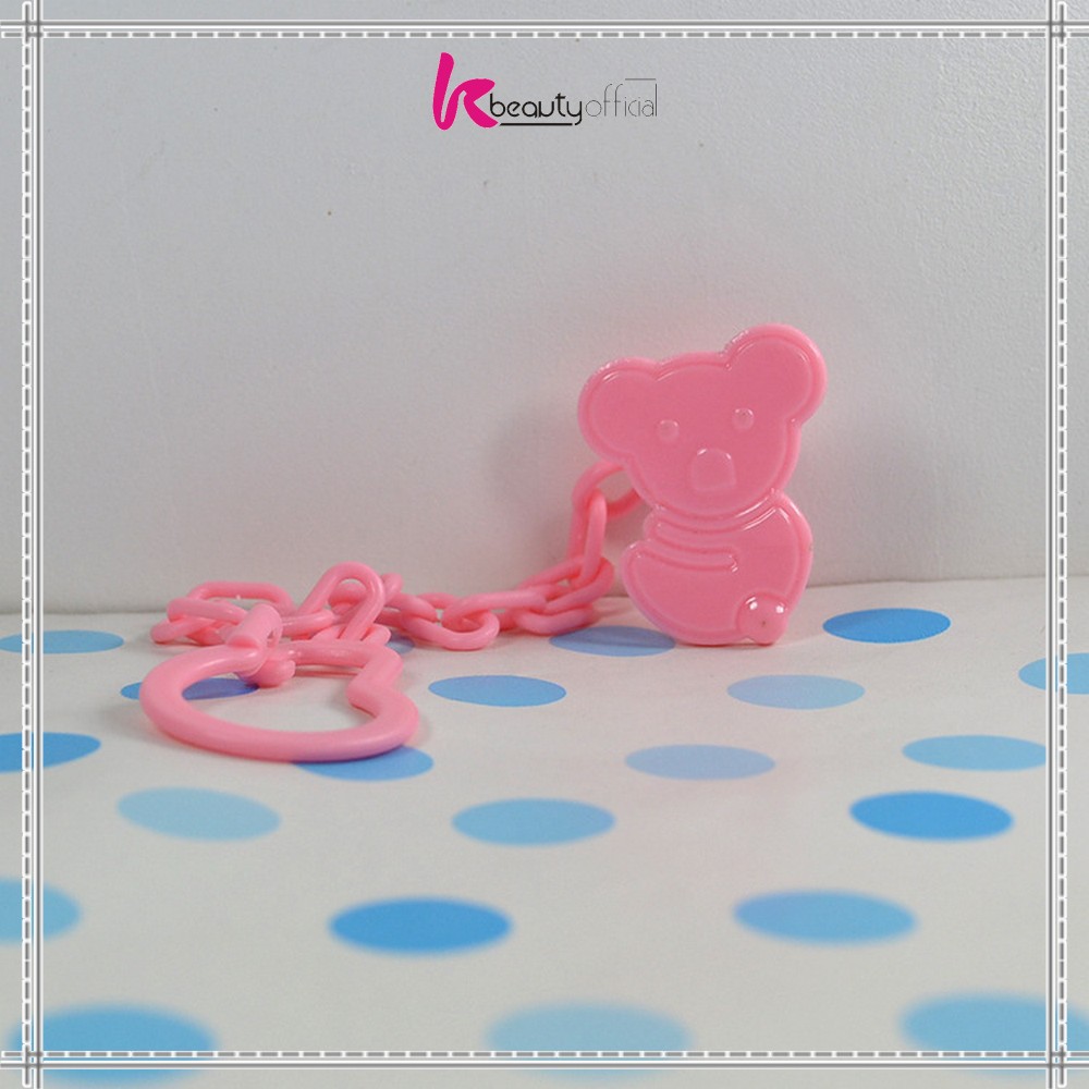 KB-C43 Tali Gantungan Empeng Baby / Klip Rantai Penjepit Dot Bayi / Teether Clipper Pacifier Holder-TALI EMPENG PINK