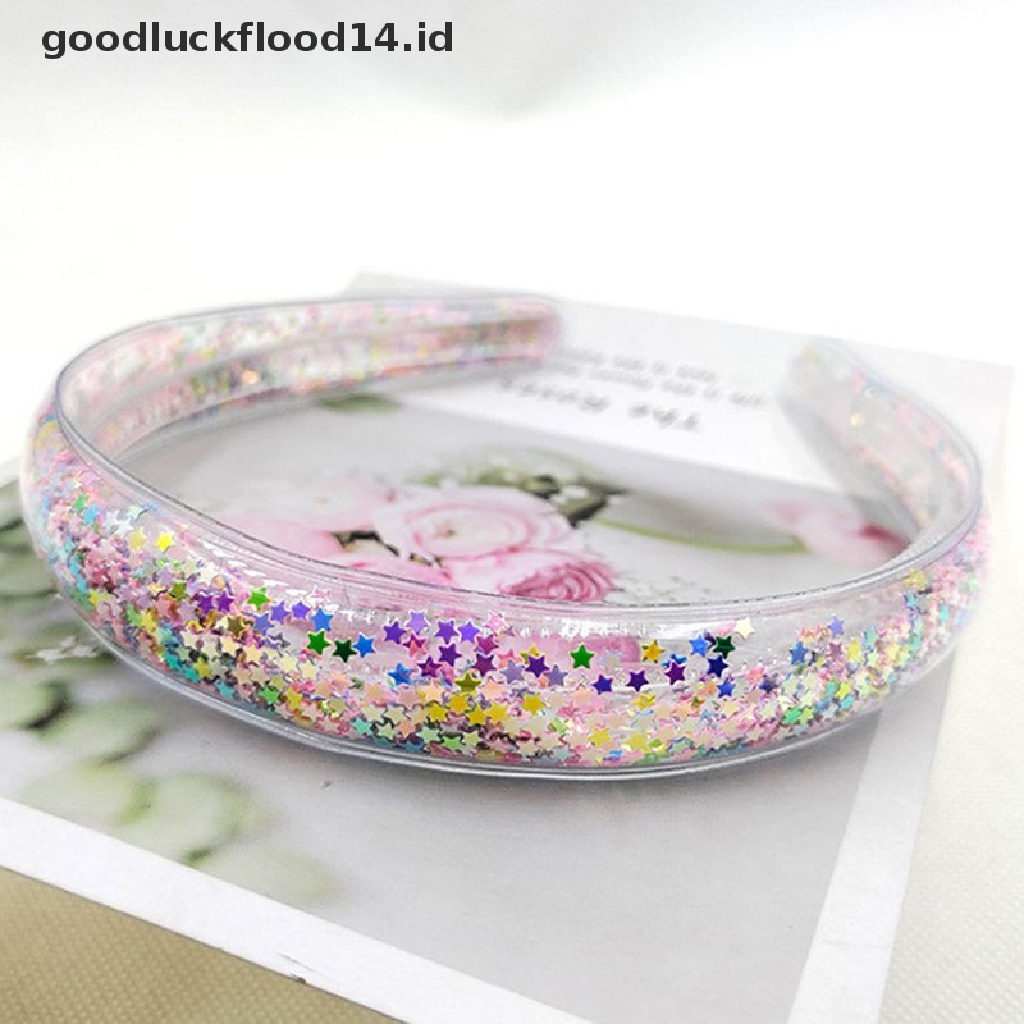 [OOID] bling sequin Quicksand headband children's lovely glitter bowknot hair hoop baby ID