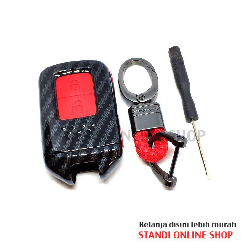 Cover Smartkey Sarung Kunci Remote Smartkey Honda Jazz HRV CRV Merah