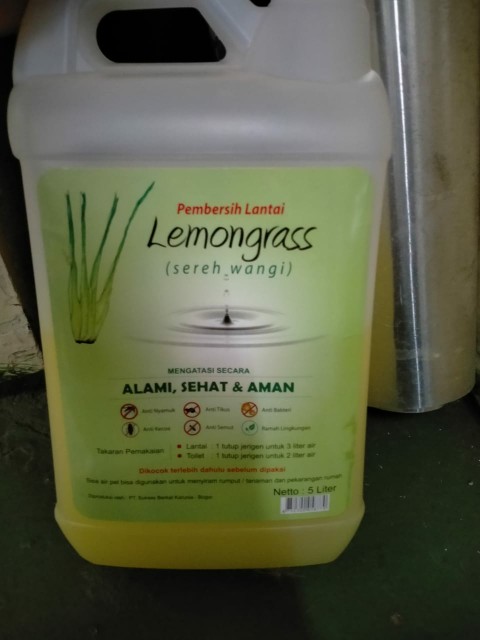 Cairan Pembersih Lantai Alami Sereh Wangi Lemongrass 5 Liter / Kayu Putih 5 Liter