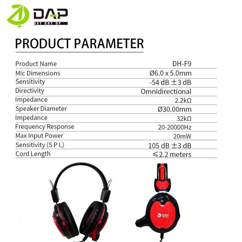 DAP DH-F9 Headset Gaming E-Sport Super Bass Original DAP