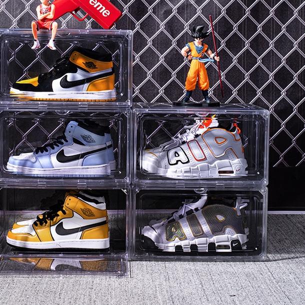 ✩ KOTAK SEPATU TRANSPARANT ABS SIDE DOOR / TEMPAT SEPATU / KOTAK PENYIMPANAN SEPATU BESAR / RAK SEPA