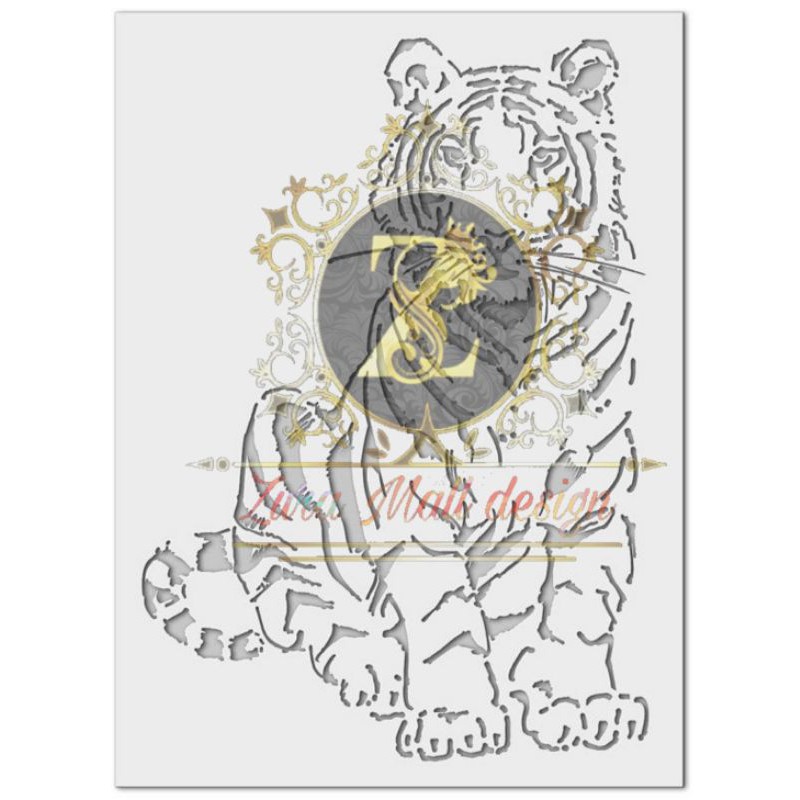 

stensil cetakan mural motif big macan limited edition