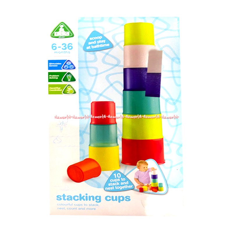 ELC Stacking Cups Colorful Mainan Susun Mug Gelas Untuk Bayi 6-36bulan Warna Warni Staking Colorfull