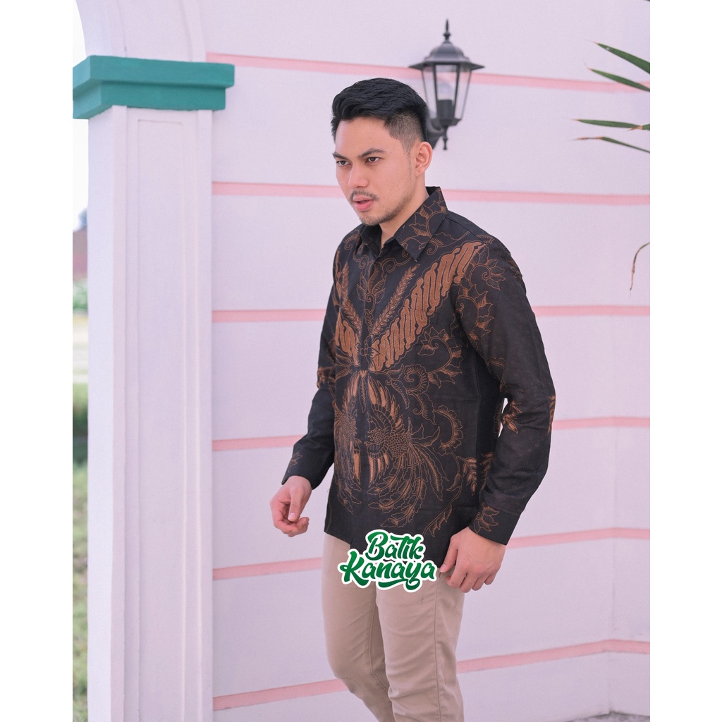 Kanaya Kemeja Batik Pria Lengan Panjang Full Furing Bahan Katun Sragenan NATANEGOORO