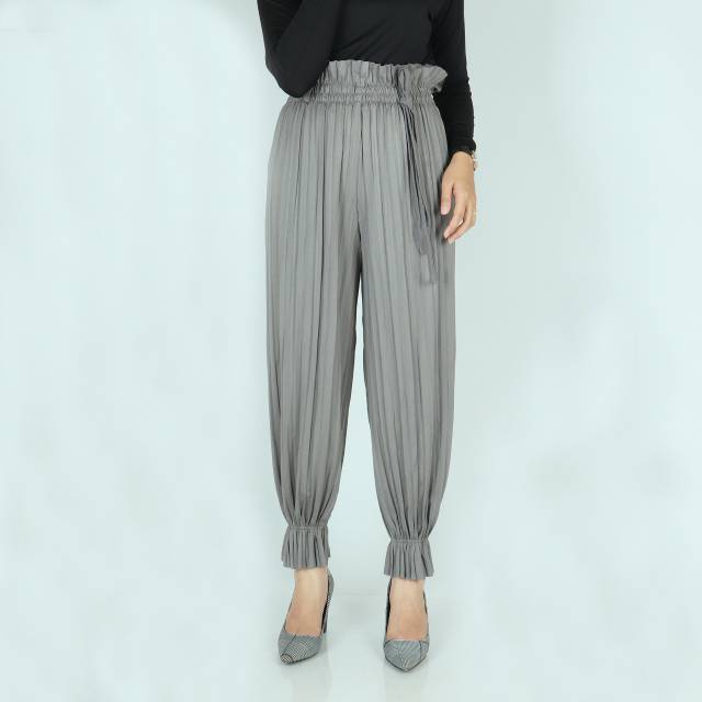 FW Celana kulot jogger plisket joger prisket aladin wanita premium -