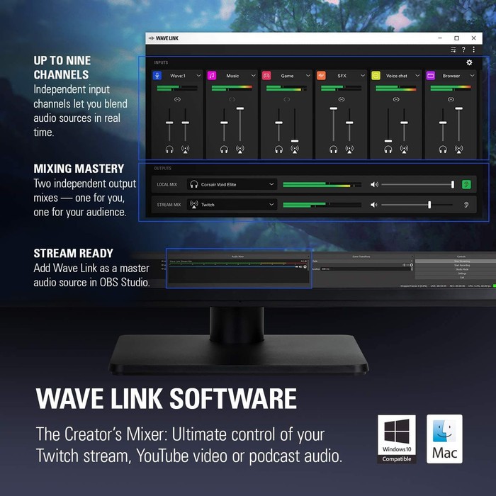 Elgato Wave:1 Premium USB Condenser Microphone Digital Mixing Solution