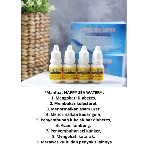 

Happy Sea Water (Trace Mineral) 1 Pack isi 4 Botol