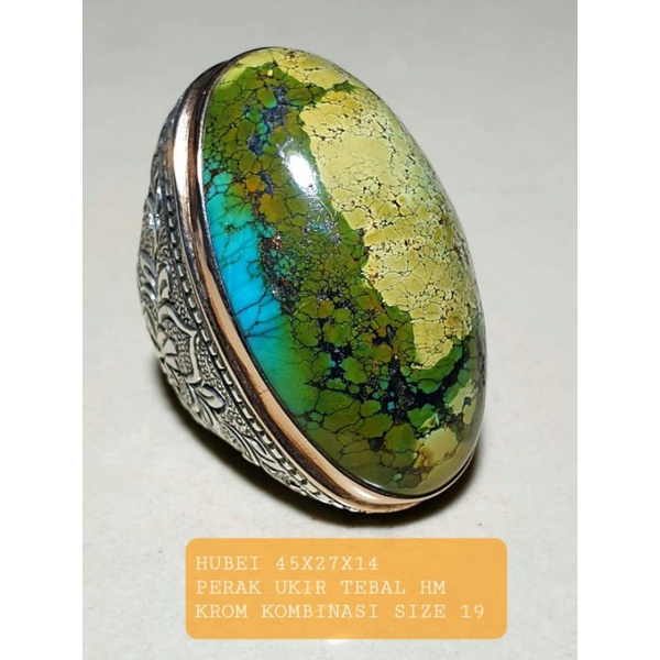 Natural Batu Pirus JumBo warna unik antik langka material lawasan Top Porselen glas