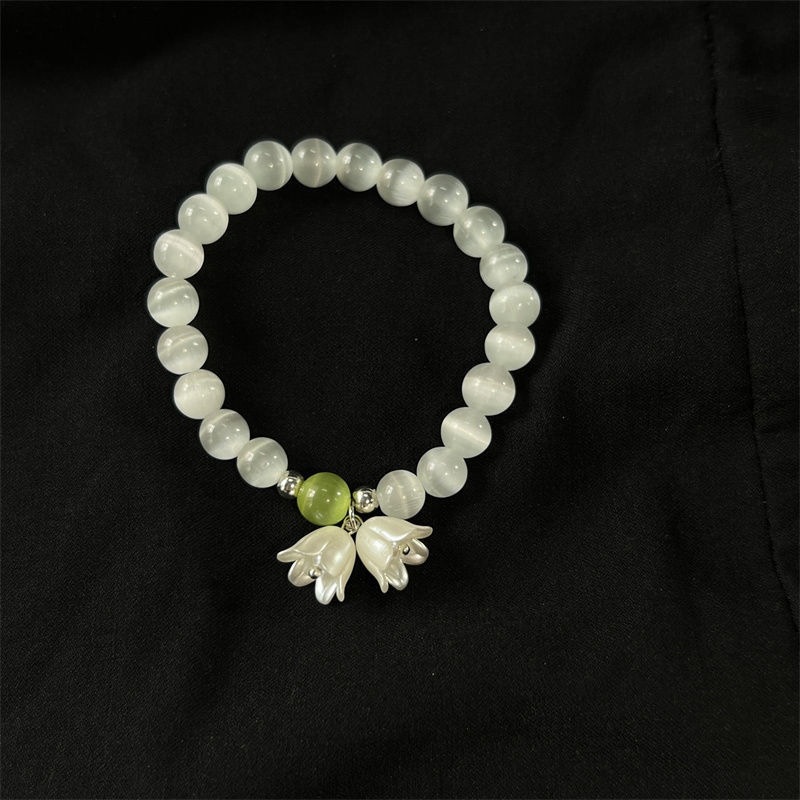 Gelang Mutiara Desain Bunga Tulip Gaya Vintage