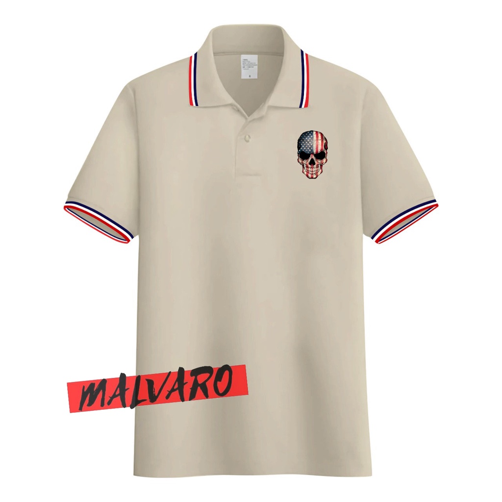 MALVARO Polo Shirt / Polo List / Kaos Kerah Pria / Kaos Polo / Tshirt Pria N-11 (CL)