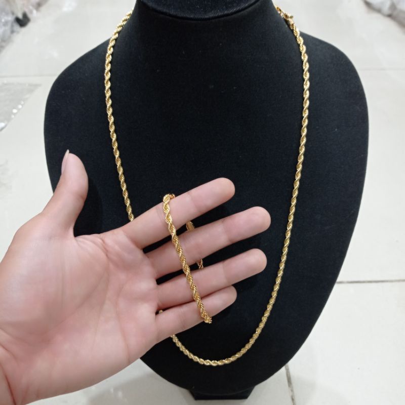 set perhiasan kalung dan gelang tangan, perhiasan xuping mewah