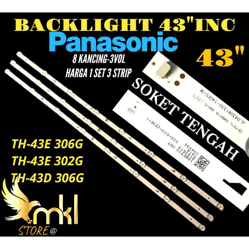 BACKLIGHT TV LED PANASONIC 43" INC TH-43E302G-TH-43C302G-TH-43D306G