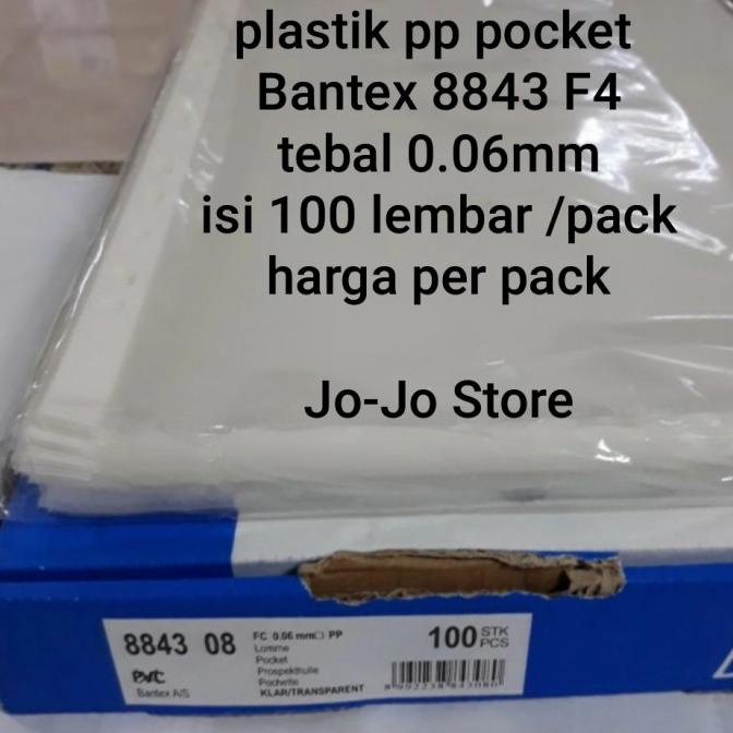 

Plastik Pp Pocket 8843 Clear Folio 0.06 Mm Merk Bantex Isi 100 Lembar Terlaris