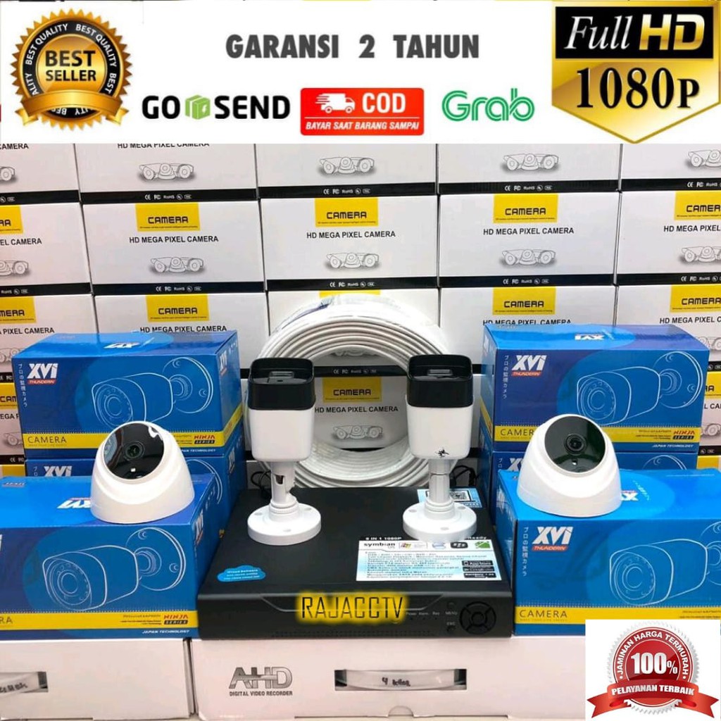 PAKET CCTV 4CHANNEL 4CAMERA 4CHENEL 4KAMERA 5MP 1080P IC SONY TURBO HD 1080P KOMPLIT TINGGAL PASANG